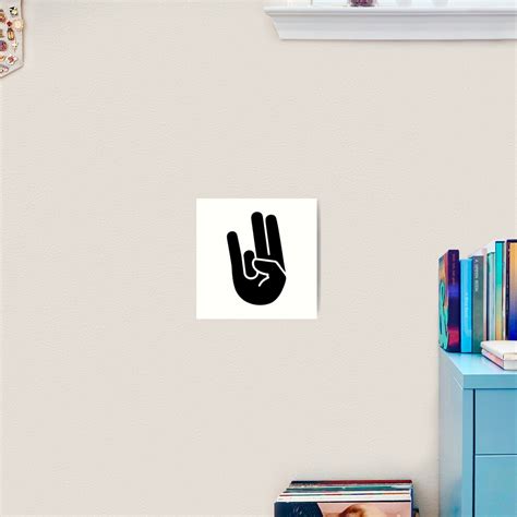 "Shocker Emoji Hand Sign - Black" Art Print by BeerBro-Designs | Redbubble