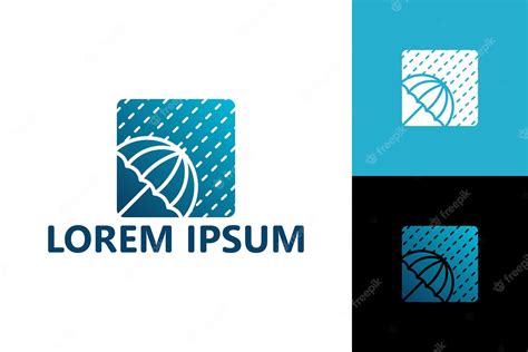 Premium Vector | Rain and umbrella logo template design vector