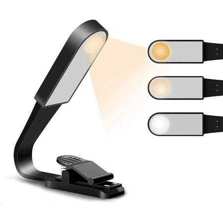 Reading Light, USB Rechargeable Reading Light with Touch Sensor, Book Light with 3 Adjustable ...