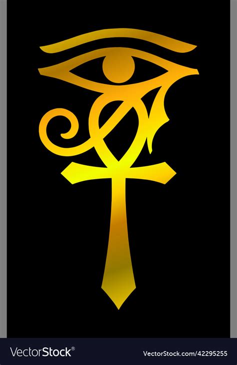 Ankh with eye of horus Royalty Free Vector Image