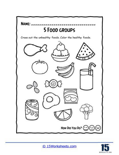 Food Groups Worksheets - 15 Worksheets.com