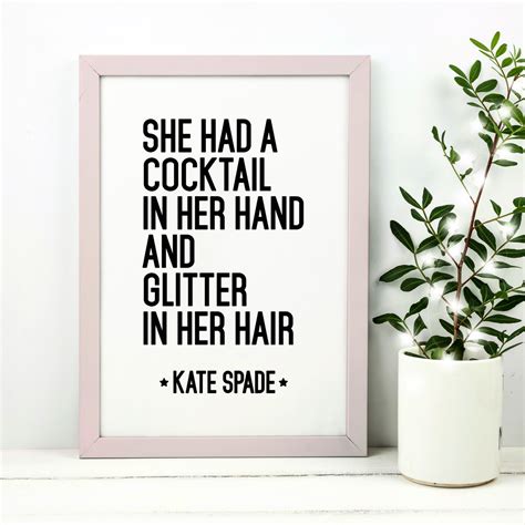 Kate Spade Quote Print - Wall Art Decor Home Design Pink Girls Room | Kate spade inspired room ...