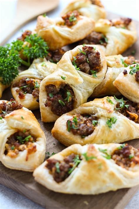 Sausage and Cheese Puff Pastry Pockets - Joyous Apron