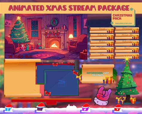 Xmas ANIMATED Stream Pack Overlay, Stream Pack Animated Overlay, Stream Overlay Pack, Animated ...