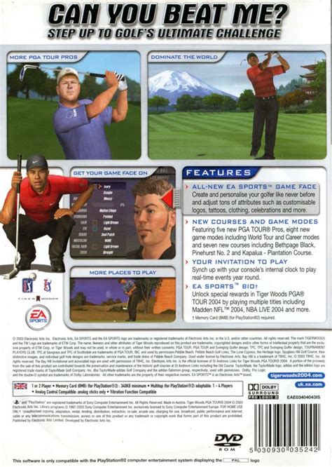 Tiger Woods PGA Tour 2004 cover or packaging material - MobyGames