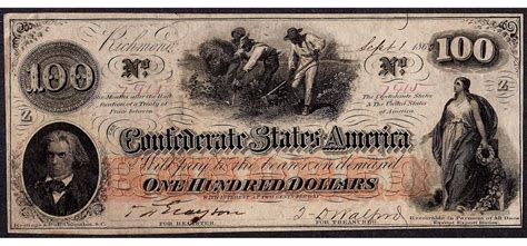 1862 $100 Confederate States of America Note - BK Auctions