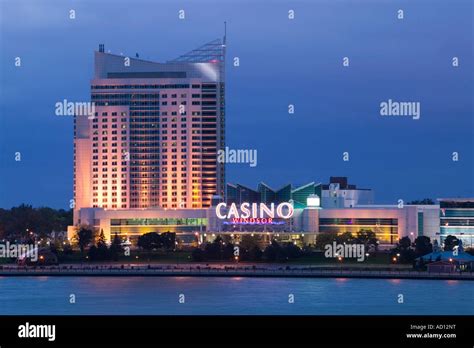 Windsor Casino by the Detroit River, Windsor, Ontario, Canada Stock ...