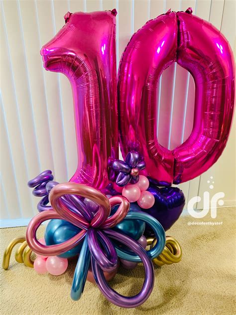 10th birthday | Balloon bouquet, Kids party, Balloons