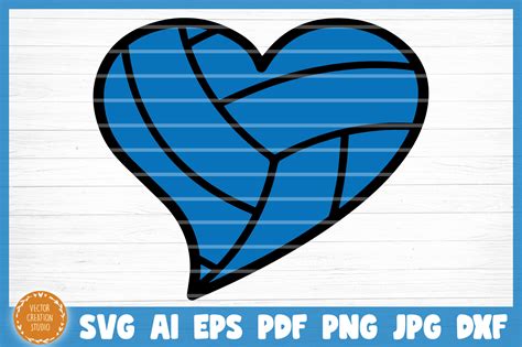 Volleyball Heart SVG Cut File By VectorCreationStudio | TheHungryJPEG