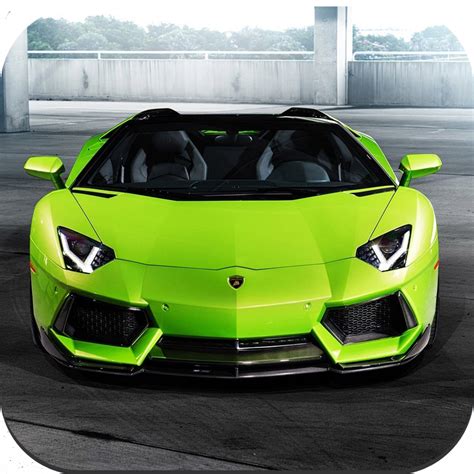 Lime Green Vorsteiner Lamborghini Aventador V LP740 Roadster...and also the logo for a gallery ...