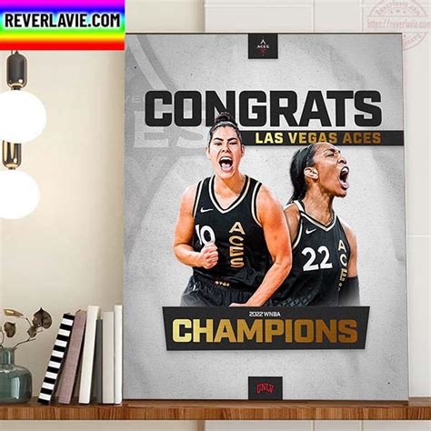 Congrats Las Vegas Aces 2022 WNBA Champions Raise The Stakes Home Decor ...