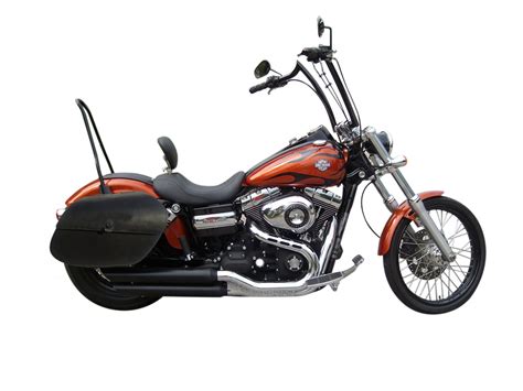 4122L- Saddleline Harley-Davidson Street Bob FXDB Saddlebags ( Lockable) with quick mounting ...