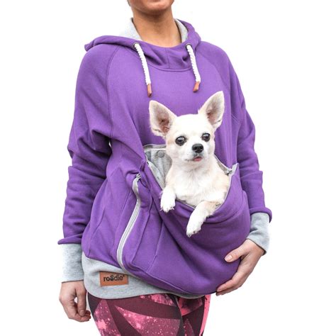 Womens Dog Cat Pouch Hoodie Holder Pet Pouch Hoodie Carrier No Ears we ...