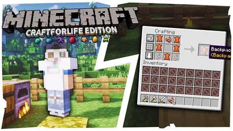 Backpack and Water Pouch, FINALLY! (Minecraft: Craft for Life Edition) - YouTube