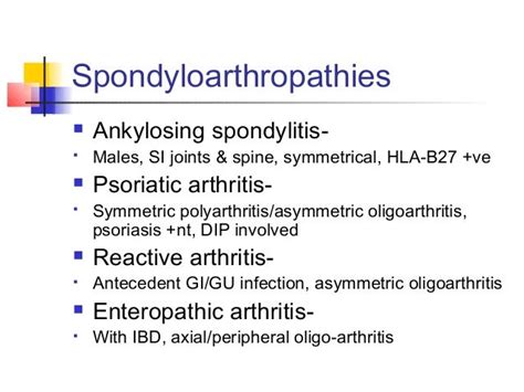 Spondyloarthropathy