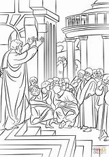 Apostle Paul Preaching Coloring Page Pages sketch template
