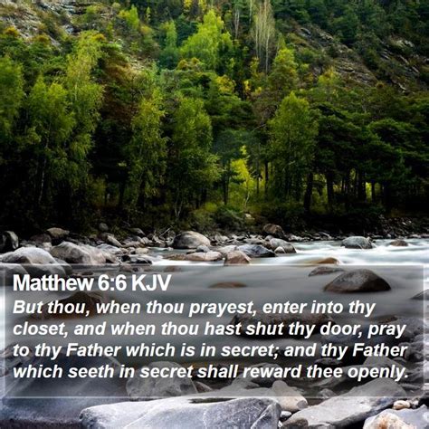 Matthew 6:6 KJV Bible Verse Images