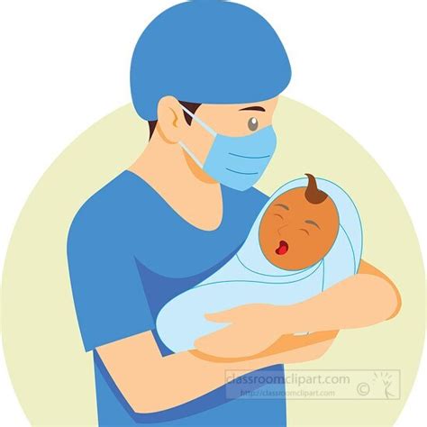 Baby Clipart-maternity doctor holding newborn baby clipart