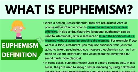 Euphemism: Definition and Examples of Euphemism in Speech & Literature ...