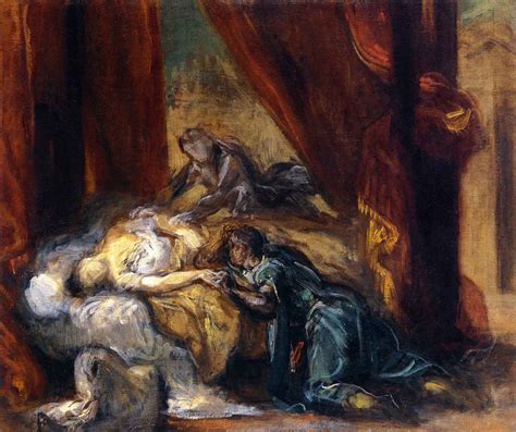 The Death Of Desdemona By Eugene Delacroix Print or Painting Reproduction from Cutler Miles.