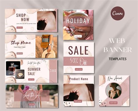 Shopify banner templates Fashion Web banner Templates | Etsy