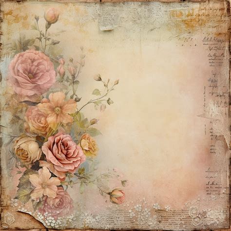 Vintage Rose Paper Template Free Stock Photo - Public Domain Pictures