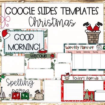 Christmas Theme Google Slides Templates Weekly and Daily Slides for ...