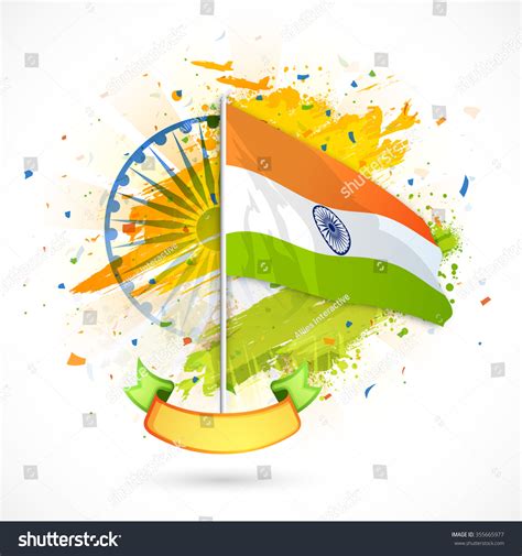 Creative Waving Indian National Flag Blank Stock Vector (Royalty Free ...