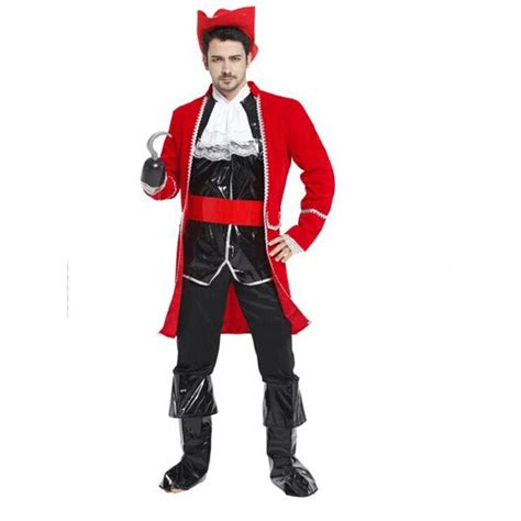 Aliexpress.com : Buy Stage Performances Halloween Party Dress Up Red and Black Luxury Pirate ...