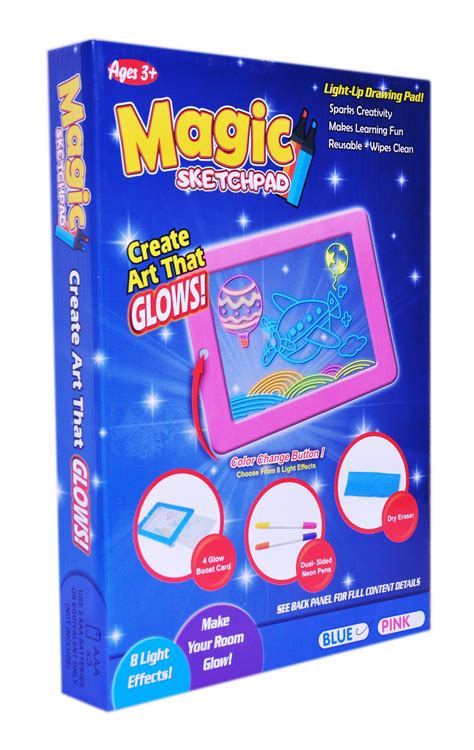 Magic Pad Light Up Drawing Board Set - 3afrottotoys