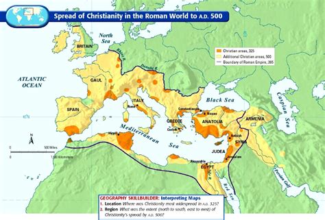 Christianity Spread Map