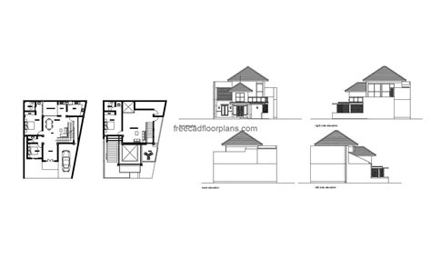 Modern House 1404201 - Free CAD Drawings