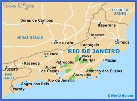 Rio de Janeiro Map Tourist Attractions - ToursMaps.com