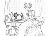 Sewing Coloring Sheet Pages sketch template