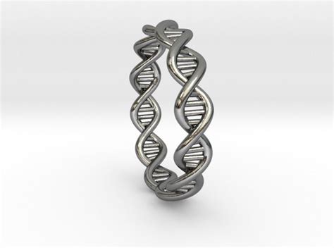 The Ring Of Life DNA Molecule Ring by UniverseBecoming on Shapeways | Dna ring, Dna molecule, Rings