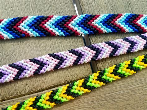 Custom Chevron Bracelet Choose Your Colors Nylon Knotted | Etsy