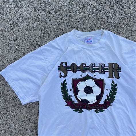 Vintage Soccer World Cup Football T-shirt - 90s... - Depop