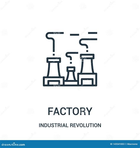 Factory Icon Vector from Industrial Revolution Collection. Thin Line ...