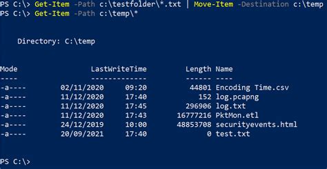 Use PowerShell to Move a File or Folder from the Command Line