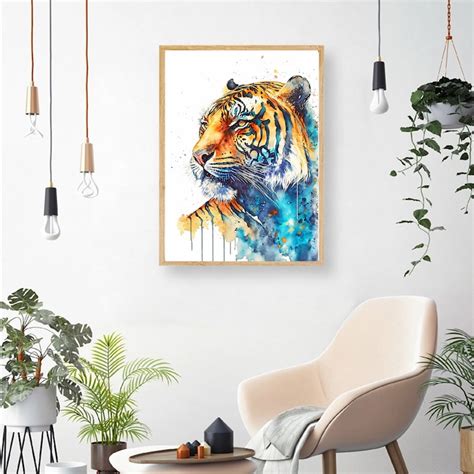 Watercolor Tiger PRINTABLE ART Tiger Print Instant Download - Etsy