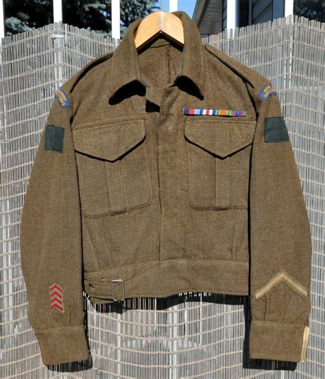 1945 dated battledress of a private in the RCASC attached to the 4th Canadian (Armoured ...