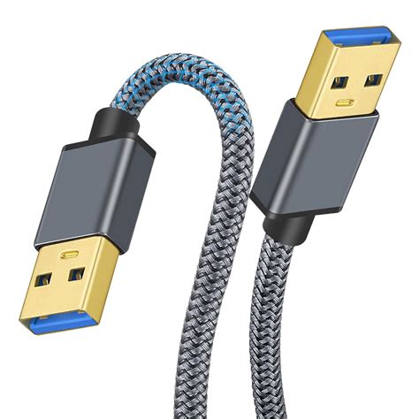 USB to USB Cable, Data Transfer USB3.0 males to male Cable Double End ...