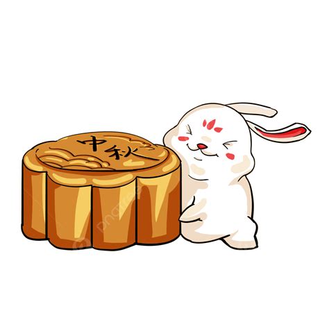 Moon Rabbit Mooncake, Moon Rabbit, Mid Autumn Moon Rabbit, Moon Rabbit PNG Transparent Clipart ...