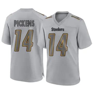 Men's Nike Pittsburgh Steelers George Pickens Black Color Rush Jersey - Legend