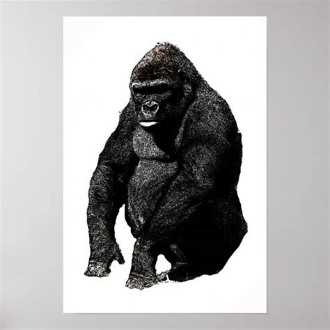 Gorilla Poster | Zazzle.com