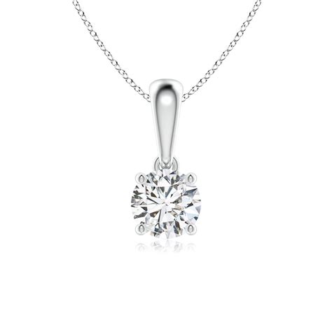 Classic Round Diamond Solitaire Pendant | Angara