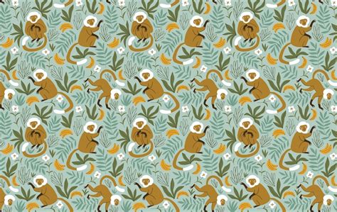 Monkey Nursery Room Wallpaper Animal Print for Kids Room Wall - Etsy