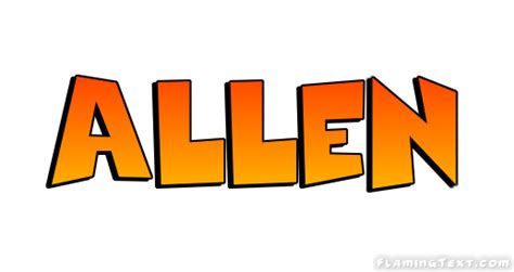 Allen Logo | Free Name Design Tool from Flaming Text