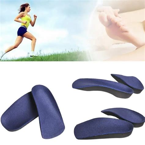 Unisex Insoles Foot Arch Half Pad Correction 3/4 Orthotic Arch Support ...