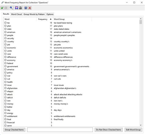 Word Frequencies and Word Clouds | Transana.com